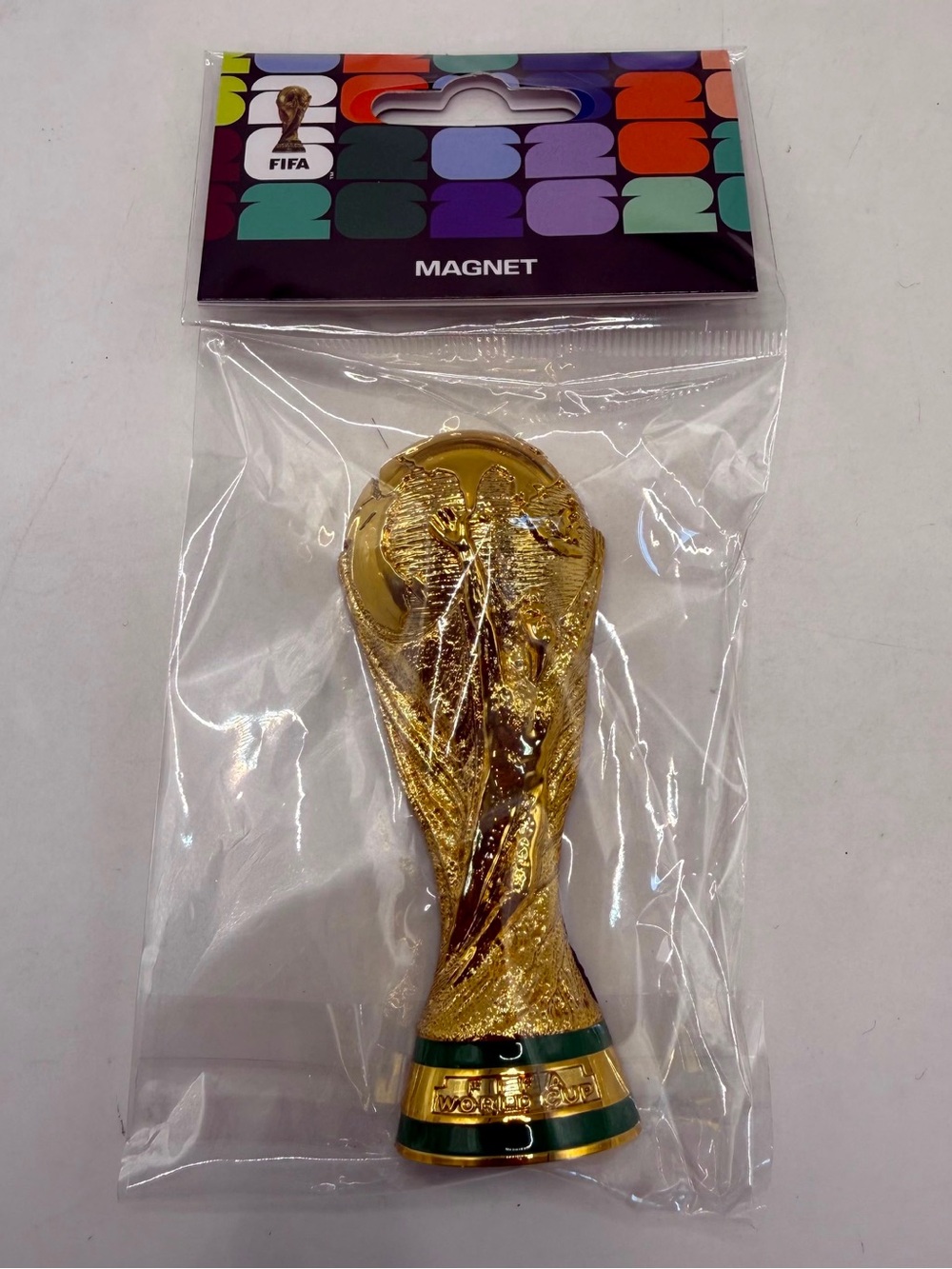 Official FIFA World Cup Trophy Magnet Gold Fridge Magnet Licensed New 2026